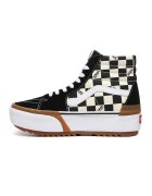 Vans Tenisi cu platforma si garnituri de piele intoarsa SK8-Hi Stacked - Negru/Crem
