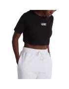 Vans Tricou dama bumbac FLYING V CREW CROP II NEGRU - Negru