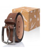 VANZETTI Curea Din Piele - Sopo-Van1004B - 100% Piele Naturala - Culoare: Maro - Latime: 4 -5 Cm - Lungime: 85 Cm - Maro -