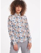 Vegea Camasa slim fit cu imprimeu tropical - Alb/Albastru