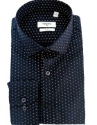 Vegea Camasa slim fit cu model - Alb/Bleumarin