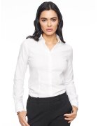 Vegea Camasa slim fit cu terminatie rotunjita - Alb optic