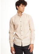 Vegea Camasa slim fit de in - Bej
