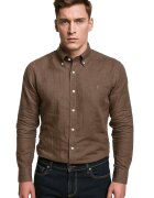 Vegea Camasa slim fit de in - Maro