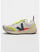 Veja Pantofi sport de plasa cu insertii de piele ecologica Condor - Alb/Gri/Verde neon