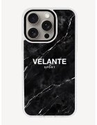 VELANTE OFFICIALE Husa unisex cu imprimeu logo pentru iPhone 15 PRO - Alb/Negru