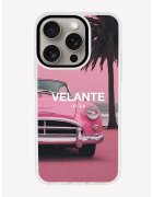VELANTE OFFICIALE Husa unisex de protectie pentru iPhone 15 Pro - Negru/Roz