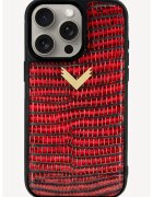 VELANTE OFFICIALE Husa unisex din piele pentru Iphone 15 Pro Max - Caramiziu
