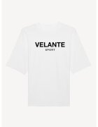 VELANTE OFFICIALE Tricou unisex de bumbac organic cu imprimeu logo - Alb/Negru