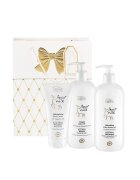 Vellie Cosmetics Set Goat Milk – Crema hidratanta de maini - 100 ml - Lapte de corp cremos - 500 ml si Gel de dus - 500 ml