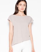 Venaton Bluza dama - asimetrica - bej - poliester 65% - viscoza 35%
