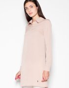 Venaton Bluza dama bej - tricot usor - maneci lungi - guler delicat