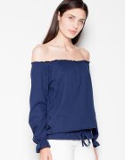 Venaton Bluza dama bleumarin - bumbac - maneca lunga - model lejer