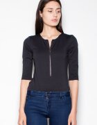 Venaton Bluza dama - neagra - cu maneci 3/4 - din viscoza.