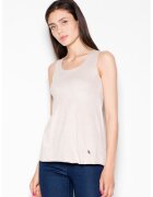 Venaton Bluza dama - Poliester/Elastan - Fara maneci - Bej -