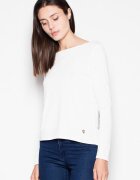 Venaton Bluza dama - scurta - cu maneci lungi - decupaj spate - bej - viscoza