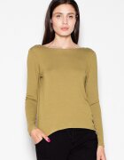 Venaton Bluza dama - scurta - cu maneci lungi - verde - viscoza