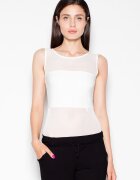 Venaton Body bej - transparent - fara bretele - decolteu semicircular - poliester.