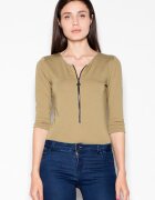 Venaton Body verde - moale - cu maneci 3/4 - din viscoza.