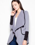 Venaton Cardigan dama - elegant - gri - cu guler captusit - poliester