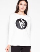 Venaton Hanorac asimetric slim-fit - imprimeu original - bej - bumbac