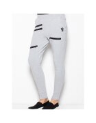 Venaton Pantaloni sport mulati - cu talie joasa - gri - bumbac 95% elastan 5% -