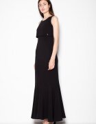 Venaton Rochie lunga neagra - elastan - poliester - viscoza