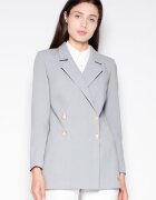 Venaton Sacou dama elegant - cu nasturi decorativi - gri - poliester