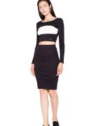 Venaton Set fusta/top - Bumbac/Elastan - Negru