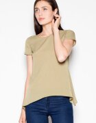 Venaton Tricou dama simplu - verde - material usor - aerisit