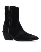 VENEZIA Botine cowboy din piele intoarsa cu motive brodate