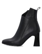 VENEZIA Botine de piele cu detaliu asimetric si toc sculptural