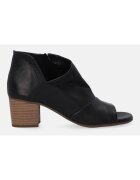 VENEZIA Botine de piele cu varf decupat