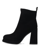 VENEZIA Botine de piele intoarsa cu toc gros