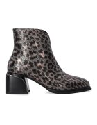 VENEZIA Botine din piele cu animal print