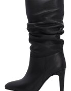 VENEZIA Cizme din piele cu model incretit -