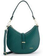 VENEZIA Geanta crossbody dama piele naturala - verde - 14x24x9cm - cu manere si curea detasabile