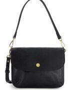 VENEZIA Geanta crossbody din piele cu clapeta si doua compartimente