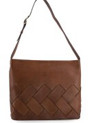 VENEZIA Geanta crossbody din piele cu garnitura cu aspect impletit