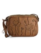VENEZIA Geanta crossbody din piele cu model cusut