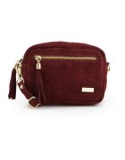 VENEZIA Geanta crossbody din piele intoarsa cu bretea detasabila