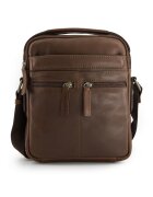 VENEZIA Geanta crossbody din piele naturala cu buzunare multiple