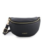 VENEZIA Geanta crossbody din piele naturala cu logo metalic
