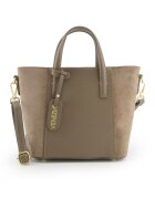 VENEZIA Geanta crossbody din piele naturala maro - 19x27x11cm - cu curea detasabila de max. 120cm