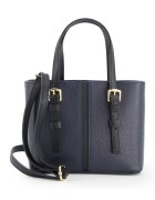 VENEZIA Geanta crossbody piele naturala - granat - 17x20x9cm - curea detasabila 125cm