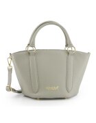 VENEZIA Geanta crossbody piele naturala gri - 31x19x16cm - curea detasabila 113cm