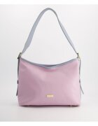 VENEZIA Geanta crossbody piele naturala - violet - 2 compartimente interioare - detalii aurii