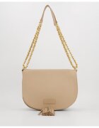 VENEZIA Geanta dama crossbody din piele naturala - bej - 20x28x11cm - cu 2 buzunare interioare - curea max 115cm