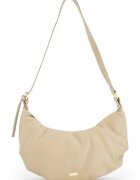 VENEZIA Geanta dama crossbody - piele naturala - 2 compartimente - bej - 27x40x8cm
