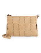 VENEZIA Geanta dama - crossbody - piele naturala - bej - 29x18x1cm